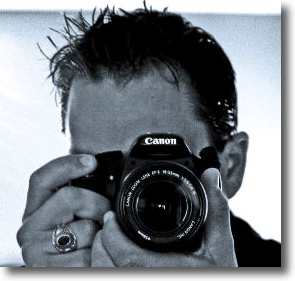 How to make a video using photos - closeup of camera guy