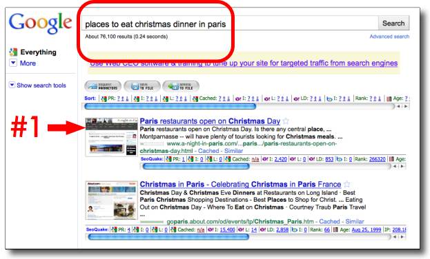 Success Stories with Search Engine Optimization using long tail keywords